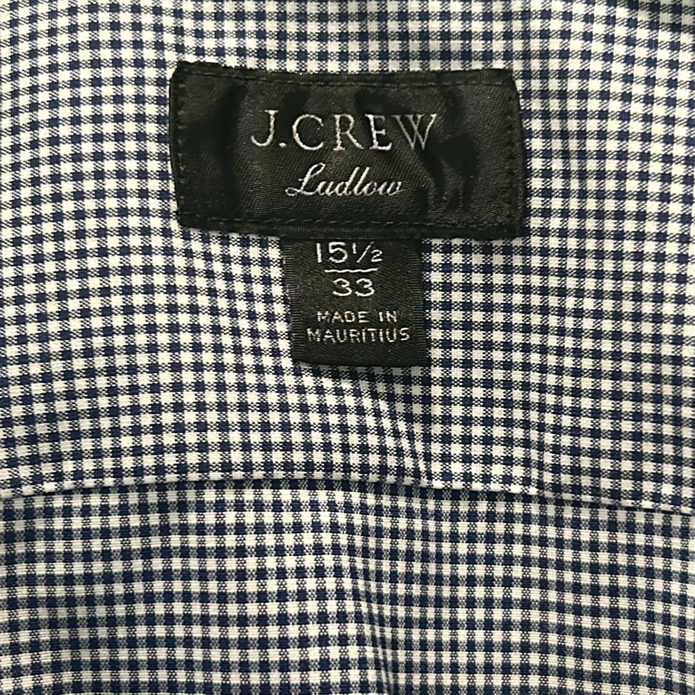 J Crew Ludlow Shirt Long Sleeves Like New Slim Fit White & Blue 15 1/2” Neck - Picture 2 of 9